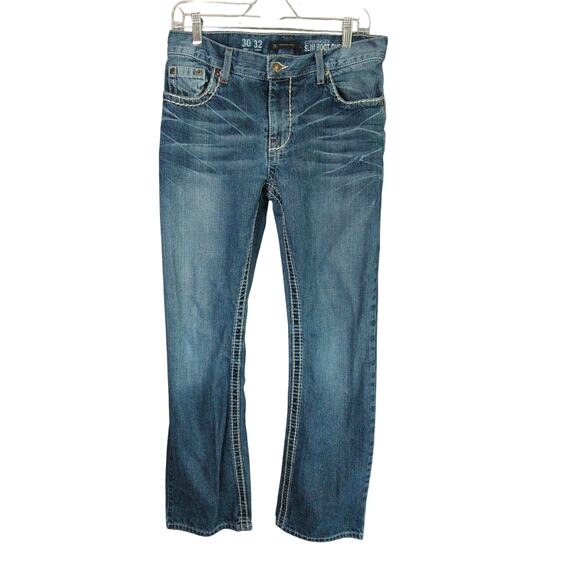 INC International Concepts Jeans Mens 30x32 Blue Copenhagen Slim Boot - Picture 1 of 11